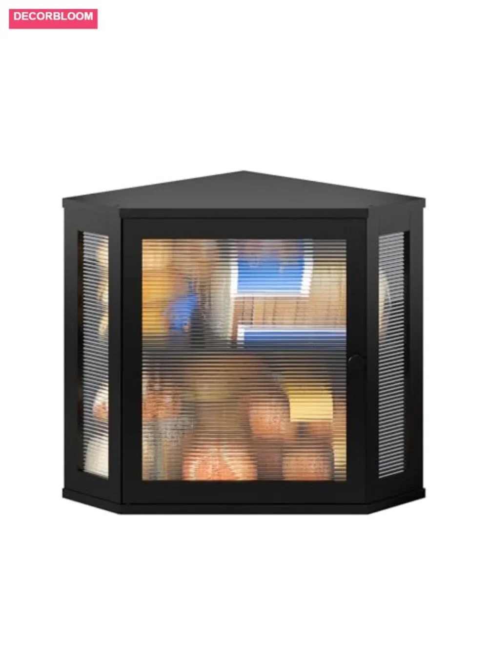 Double Layer Bamboo Bread Box with Acrylic Door, Large Capacity Kitchen